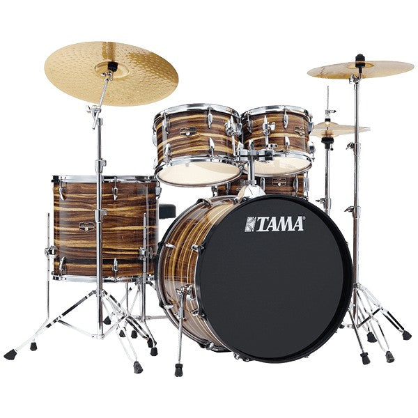 Tama Imperialstar 5-Piece Shell Pack with 20-Inch Kick - Coffee Teak Wrap
