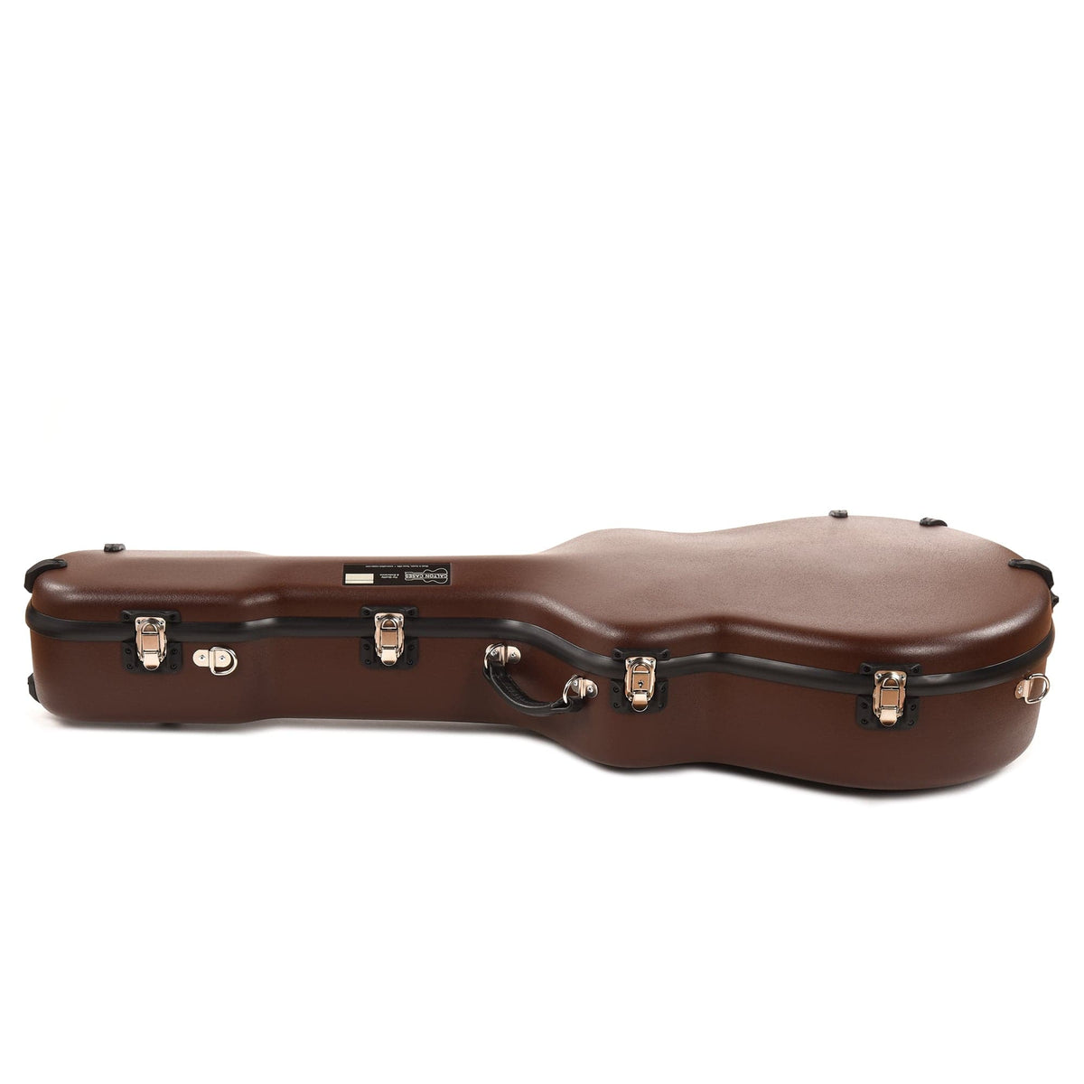 Calton Cases Acoustic J-45 Guitar Case Brown w/Pink Velvet Interior - MUSICTONER