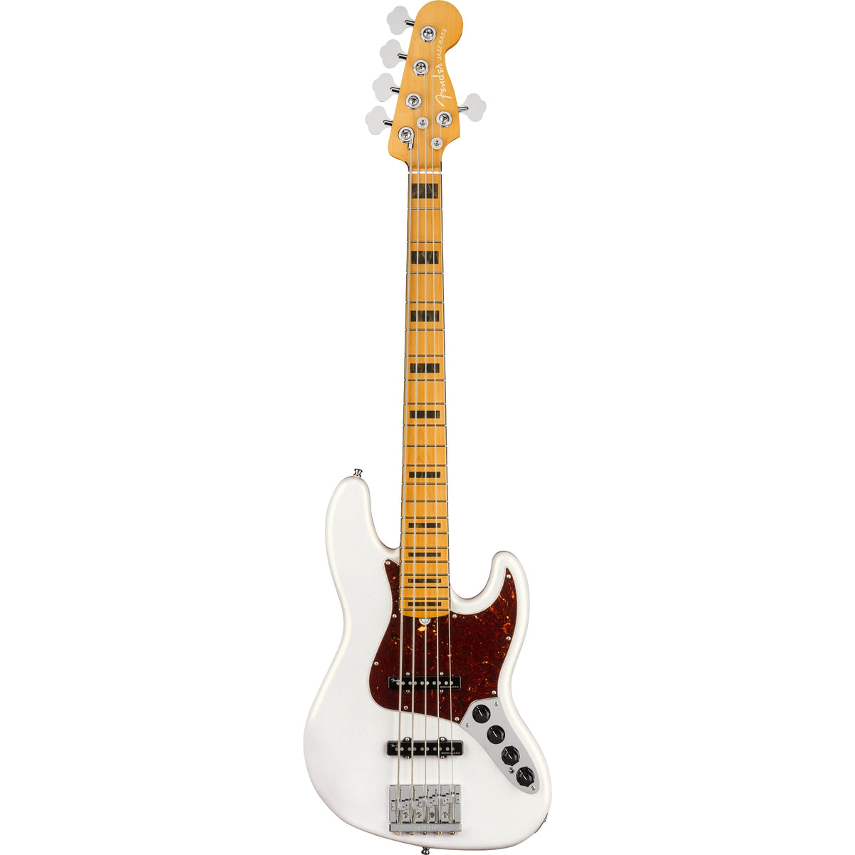 Fender American Ultra Jazz Bass V, Maple Fingerboard - Arctic Pearl