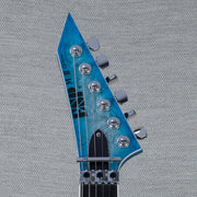 ESP M-II CTM FR Electric Guitar - Liquid Metal Silver/Blue Burst - #E3920242