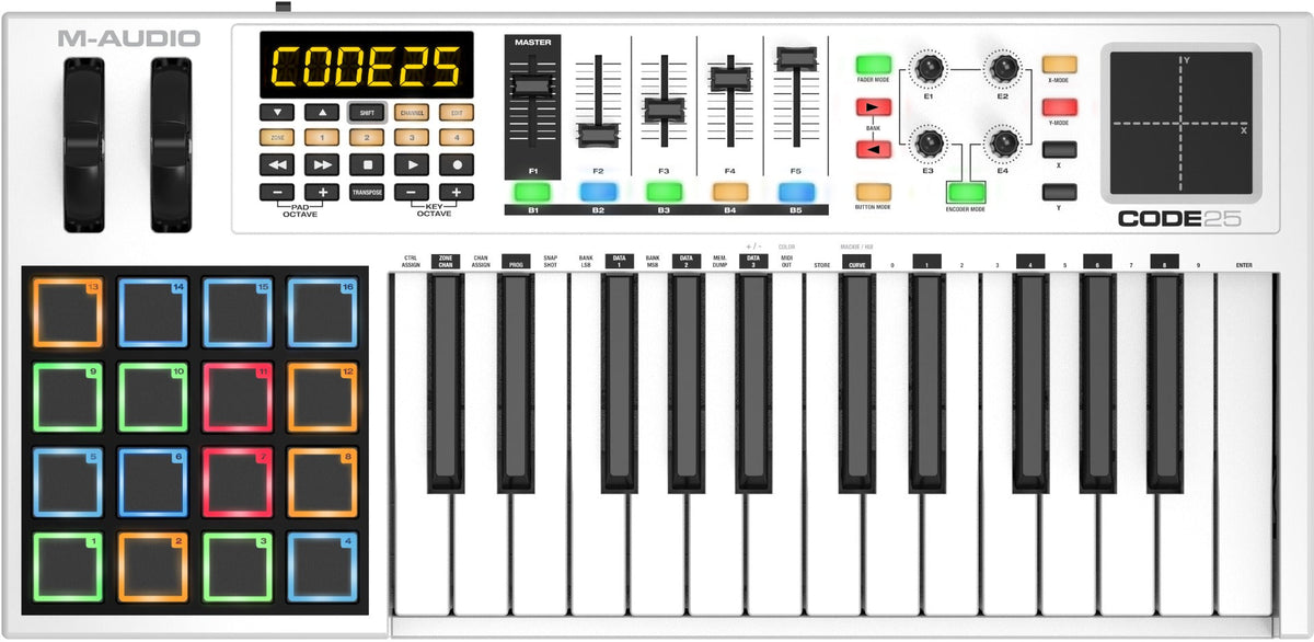 M-Audio Code 25 | 25-Key USB MIDI Keyboard Controller with X/Y Touch Pad