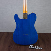 Fender Custom Shop Limited Edition Hotshot Telecaster Electric Guitar Deluxe Closet Classic - Aged Sapphire Blue Transparent - #R122684