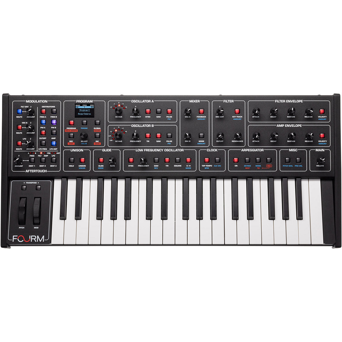 Sequential Fourm 4-Voice Analog Synthesizer with Polyphonic Aftertouch