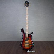 Spector Euro 4 LT Spalted Maple Bass Guitar - Fire Red Burst - CHUCKSCLUSIVE - #]C121SN 21113