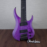 Legator Ghost Super Shred Multiscale 8-String Electric Guitar - Satin Purple Flame - #IM25060592