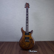 PRS S2 Custom 24 Poplar Burl Electric Guitar - Black Gold Burst - #26S2089384