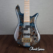 Spector Euro 5 LT 5-String Bass Guitar - Exotic Poplar Burl Blue Fade - CHUCKSCLUSIVE - #]C121SN 21048