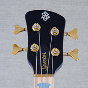 Spector Euro 4 LT Poplar Burl Over Ash Electric Bass Guitar - Faded Light Blue Gloss - CHUCKSCLUSIVE - #]C121NB23300