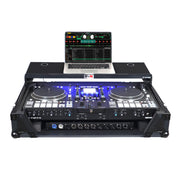 ProX XS-RANESYSONEWLTBLLED Flight Case For RANE SYSTEM ONE Dj Controller Sliding Laptop Shelf & Wheels - Black