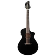 Breedlove Discovery S Concert Double Course 12-String Acoustic Electric Guitar - Satin Black