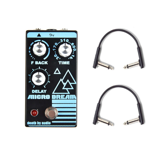 Death By Audio Micro Dream Delay w/RockBoard Flat Patch Cables Bundle - MUSICTONER