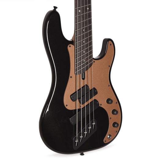 Dingwall SP1 Superbass 5-String Gloss Metallic Black w/Matte Gold Pickguard - MUSICTONER