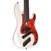 Dingwall SP1 Superbass 5-String Matte Ducati Pearl White w/Matte Pablo Pickguard - MUSICTONER