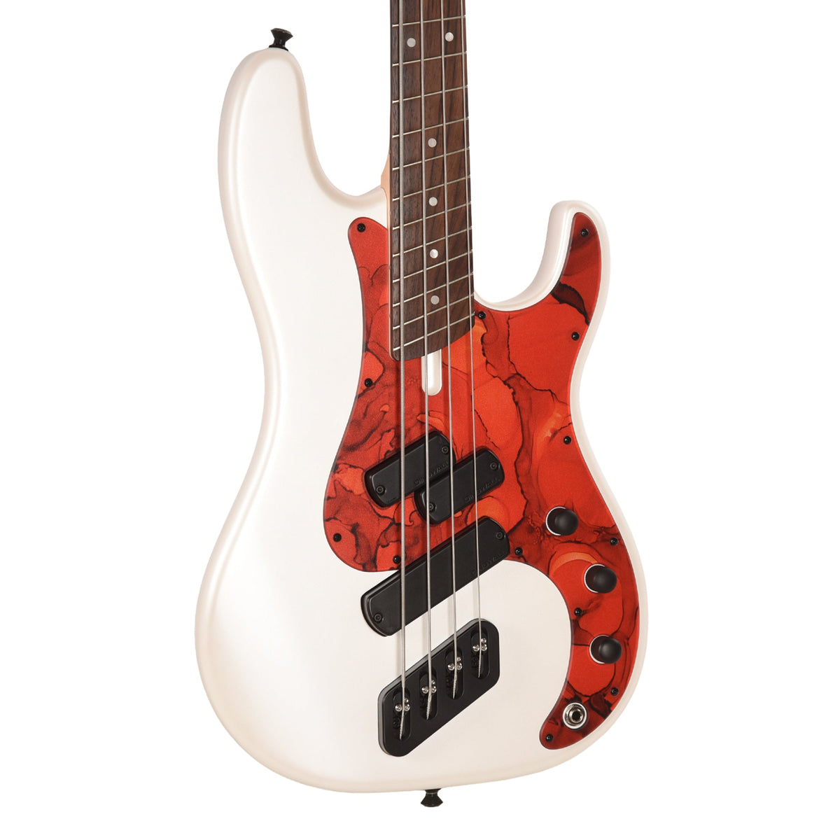 Dingwall SP1 Superbass 4-String Matte Ducati Pearl White w/Matte Pablo Pickguard - MUSICTONER