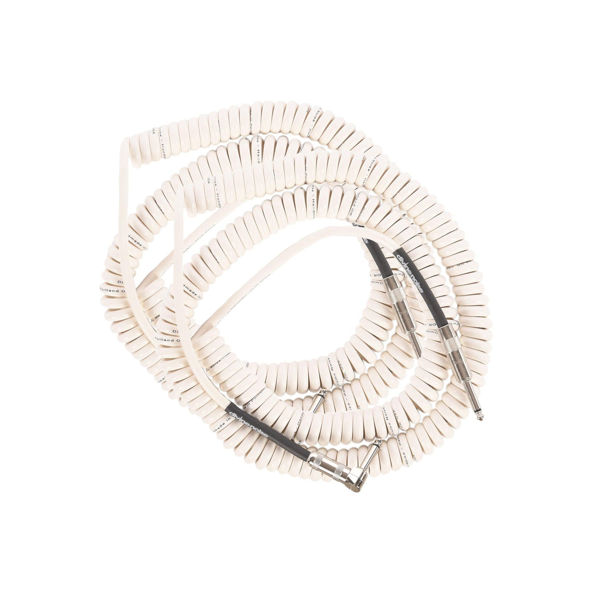 Divine Noise Curly Cable White 30' Straight/Right Angle 2 Pack Bundle - MUSICTONER