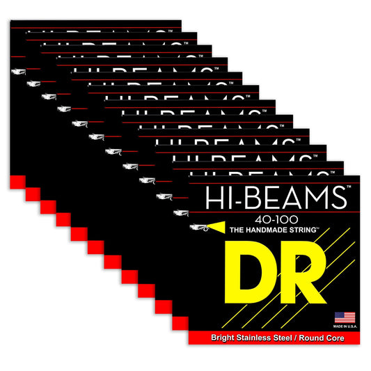 DR Strings LR-40 Hi-Beam Bass Lite 40-100 12 Pack Bundle - MUSICTONER
