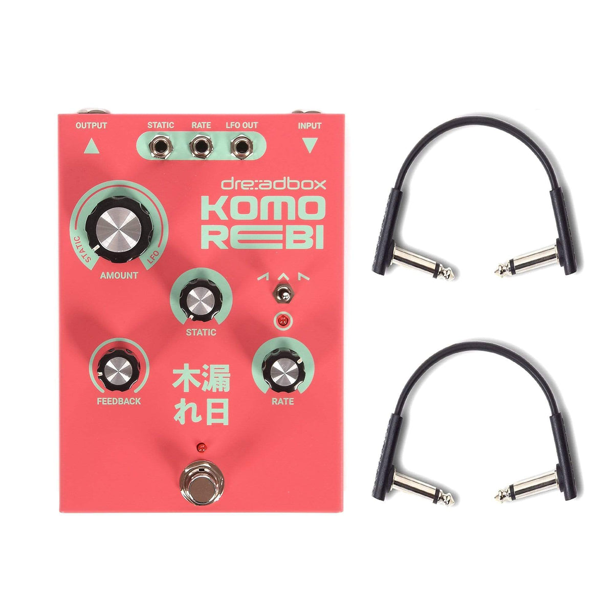 Dreadbox Komorebi Analog Chorus/Flanger Pedal w/RockBoard Flat Patch Cables Bundle - MUSICTONER
