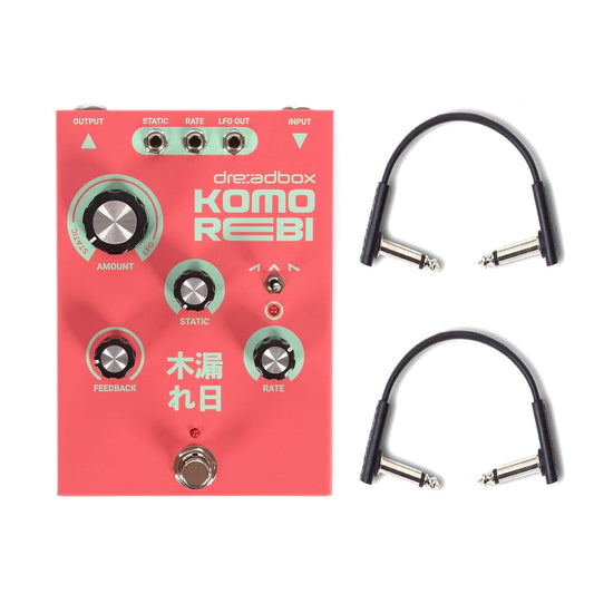 Dreadbox Komorebi Analog Chorus/Flanger Pedal w/RockBoard Flat Patch Cables Bundle - MUSICTONER