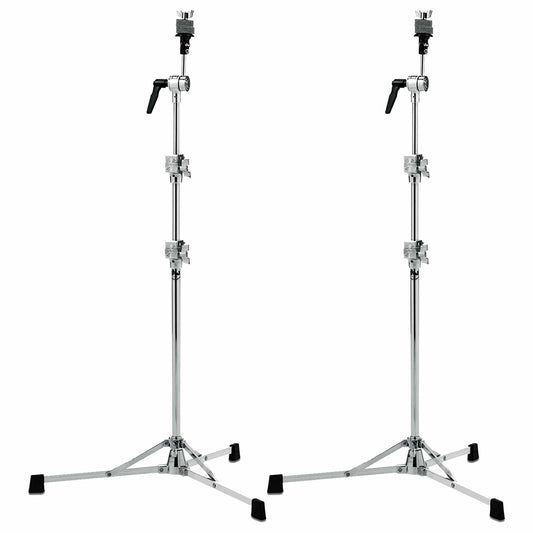 DW 6710 Straight Cymbal Stand Flat Base (2 Pack Bundle) - MUSICTONER