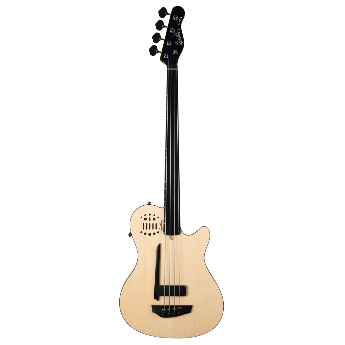 Godin A4 Ultra Fretless A/E Bass Guitar - Natural - New