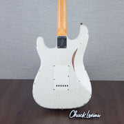Fender Custom Shop 1969 Stratocaster Electric Guitar - Aged Olympc White - #R123540