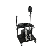 ProX X-BeatWagon Professional Mobile DJ Rolling Workstation with Adjustable Shelf