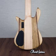 Spector Euro 6 LT Solid Korina Wings 6-String Electric Bass Guitar - Natural Satin - CHUCKSCLUSIVE - #NB23482
