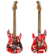 EVH Striped Series Frankie Relic Electric Guitar - Red with Black Stripes