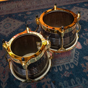 LP Matador Bongos, Siam Oak - Black with Gold Hardware - CHUCKSCLUSIVE