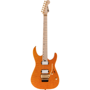 Charvel Pro-Mod DK24 HH FR M Mahogany With Quilt Maple Electric Guitar - Dark Amber