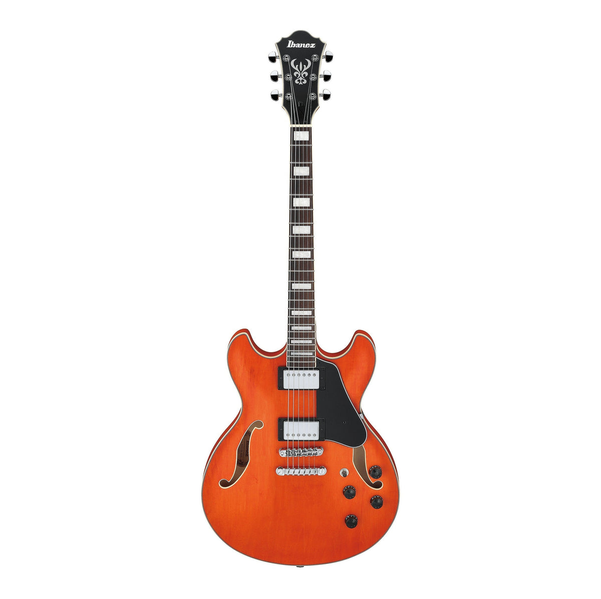Ibanez AS73 Semi-Hollowbody Electric Guitar - Transparent Tangerine Flat