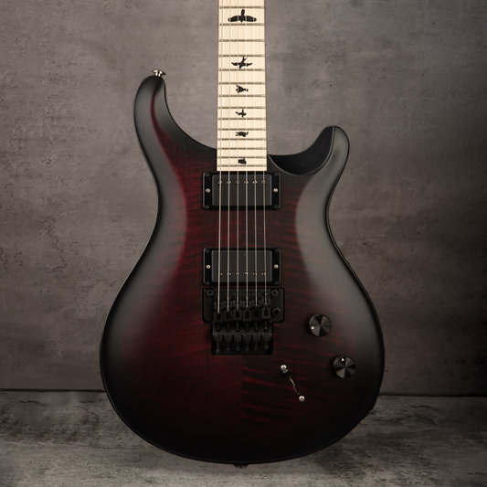 PRS Dustie Waring Signature CE24 Electric Guitar - Satin Fire Red w/Black Wrap Custom Color