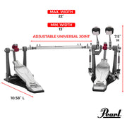 Pearl P1032R Eliminator Solo Red Double Bass Drum Pedal