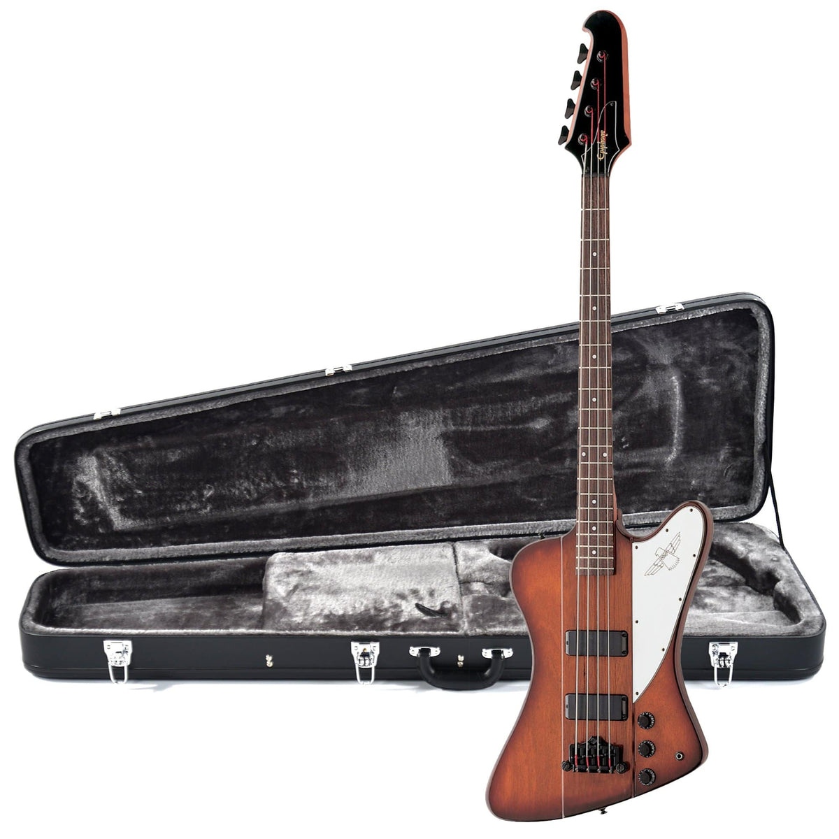 Epiphone Thunderbird-IV Reverse Vintage Sunburst BH and Epiphone Hardshell Case Bundle - MUSICTONER