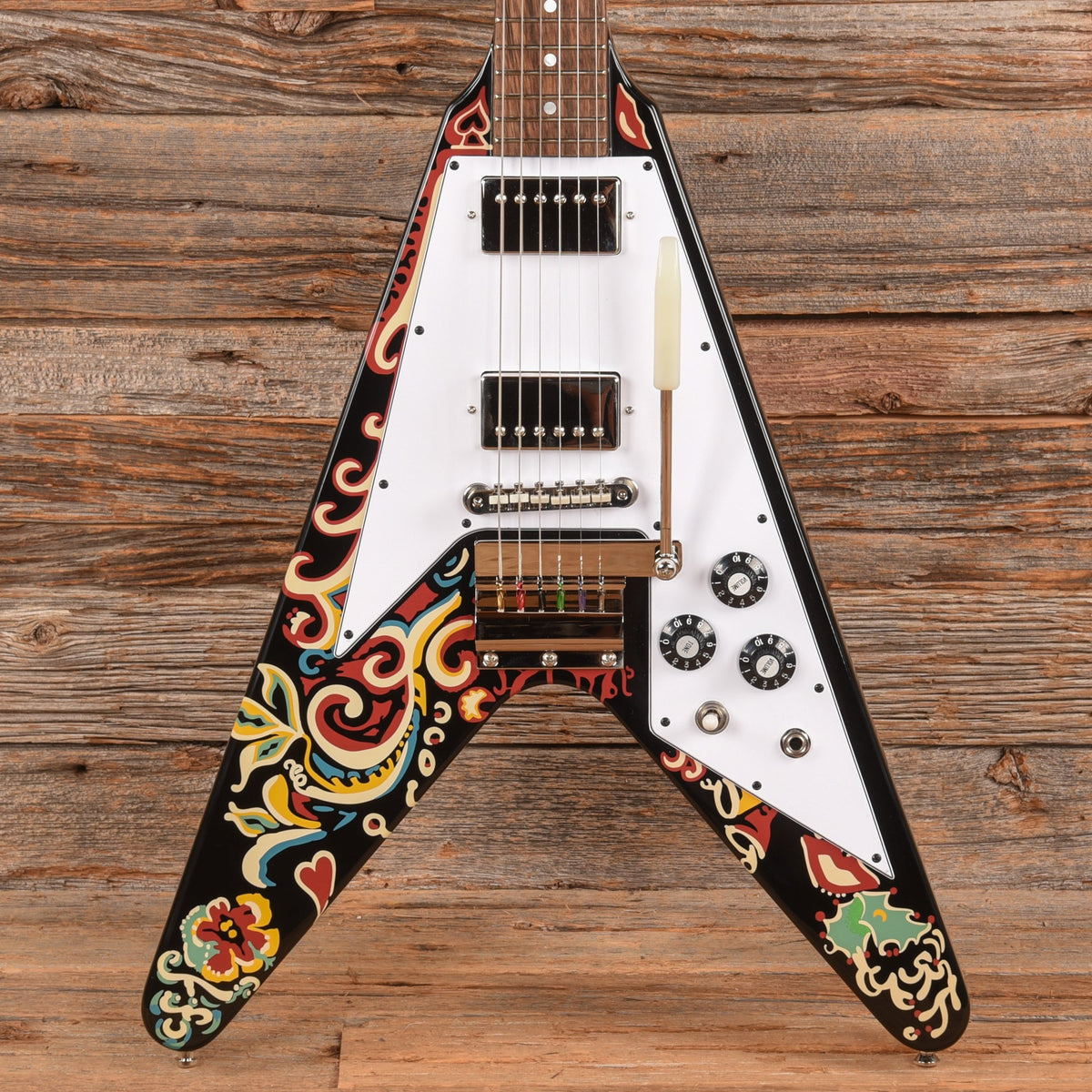 Epiphone Jimi Hendrix "Love Drops" Flying V Black 2024 - MUSICTONER