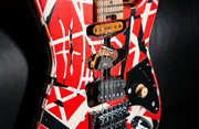 EVH Striped Series Frankie Relic Electric Guitar - Red with Black Stripes