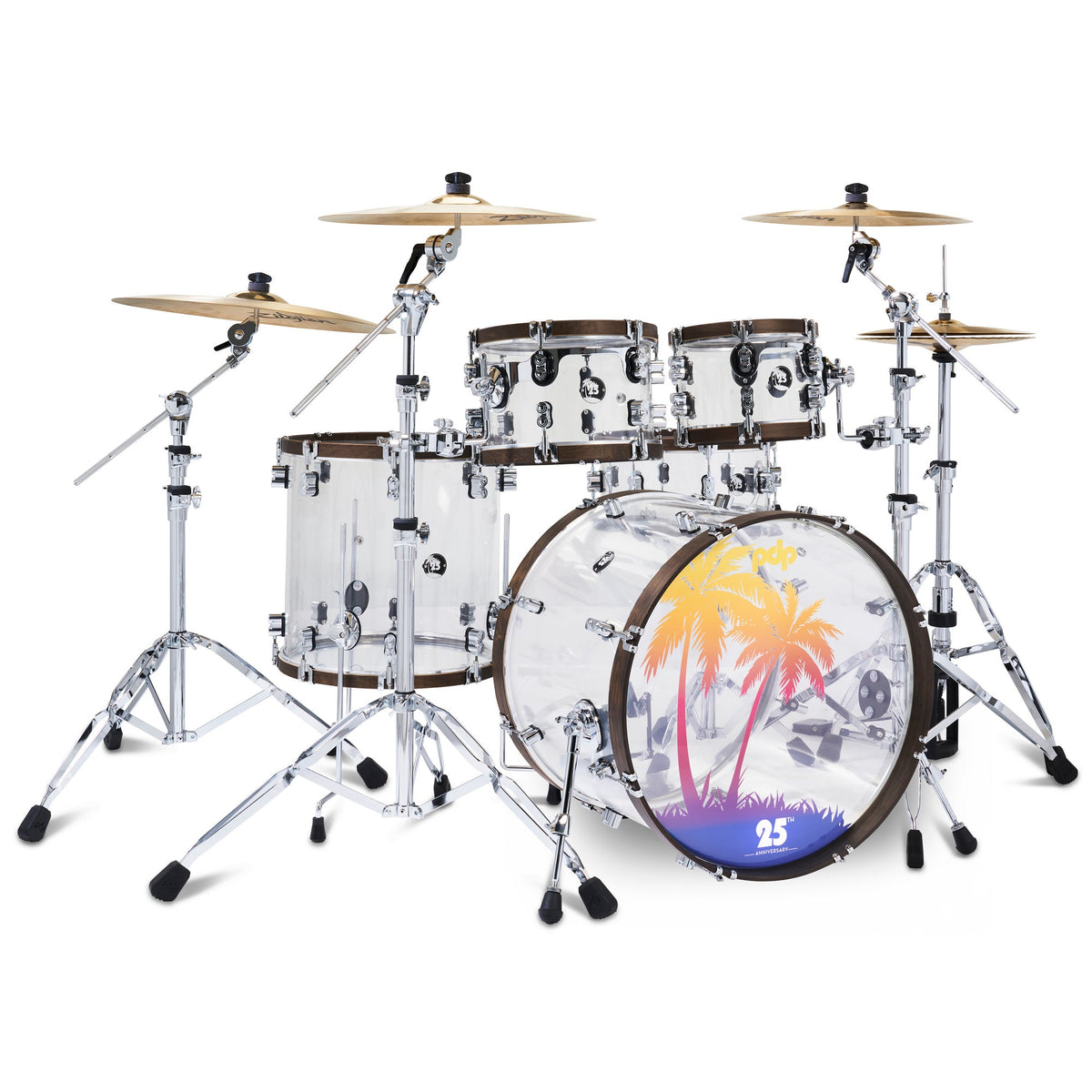 PDP 25th Anniversary 4-Piece Drum Kit - Clear Acrylic