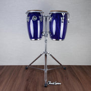 LP Galaxy Giovanni Junior Wood Conga Set with Stand - Purple Ash - CHUCKSCLUSIVE
