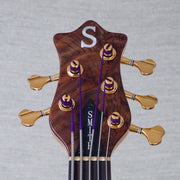 Ken Smith BSR-5TNE-5A-FW Exhibition Black Tiger Elite 5-String Electric Bass Guitar - Figured Walnut