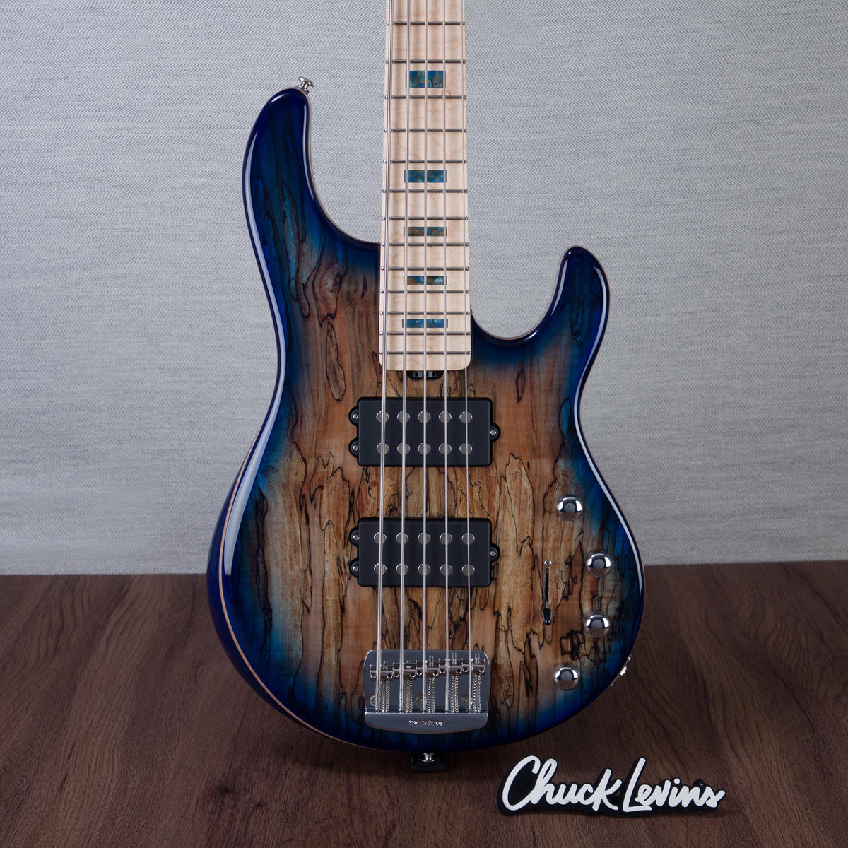 Ernie Ball Music Man Ball Family Reserve StingRay 5 HH 5-String Electric Bass Guitar - Paua Blue Burst - #F93711