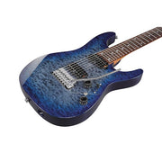Ibanez AZ427P2QM 7-String Electric Guitar - Twilight Blue Burst