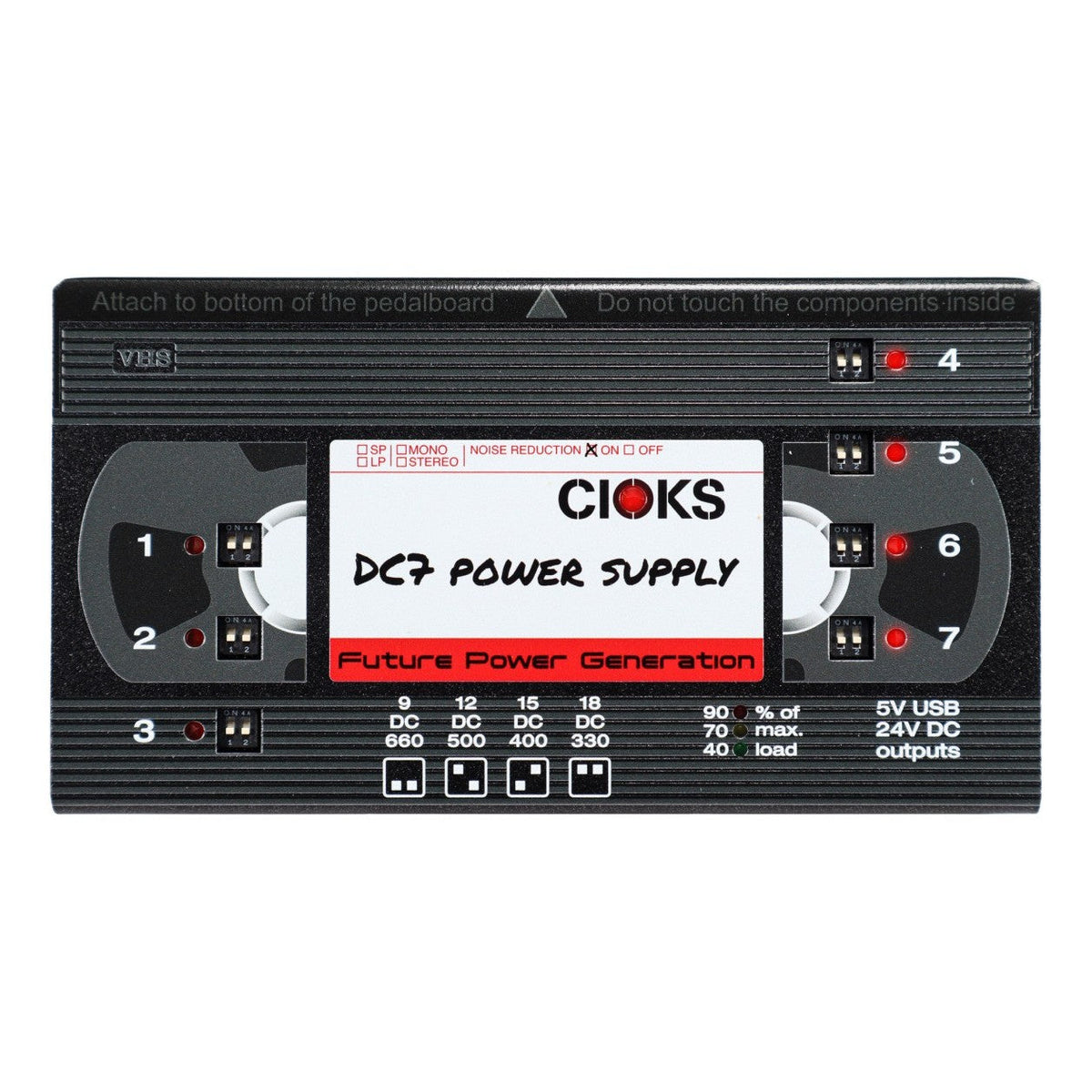 Cioks Limited Edition DC7 Retro Series With Custom VHS Graphic Power Supply