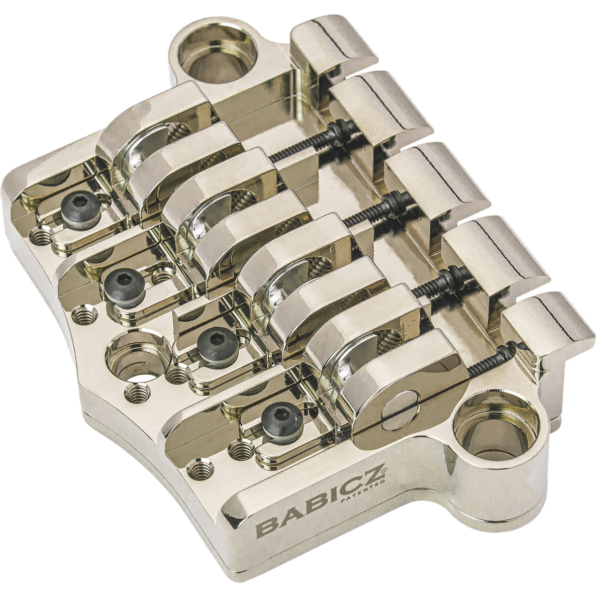 Babicz Full Contact Hardware FCH-3 Original Series Gibson 3 Point Style Bass Bridge - Nickel