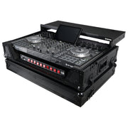 ProX XS-PRIME4WLTBL ATA Flight Case For Denon PRIME 4 G2/PRIME 4 MK2 DJ Controller with Laptop Shelf 1U Rack Space and Wheels - Black