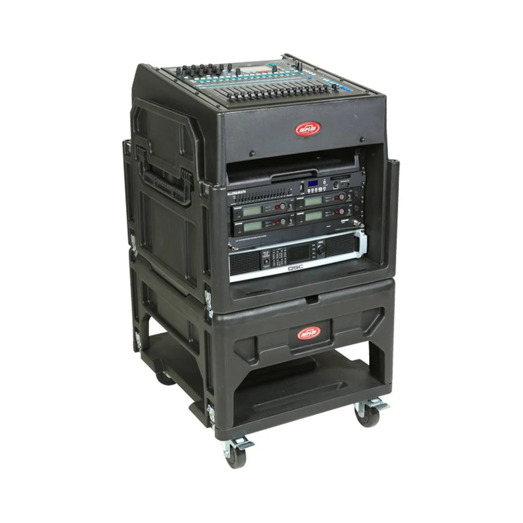 SKB 1SKB19-R1208 12U Top 8U Bottom Gig Rig Mixer Rack Case
