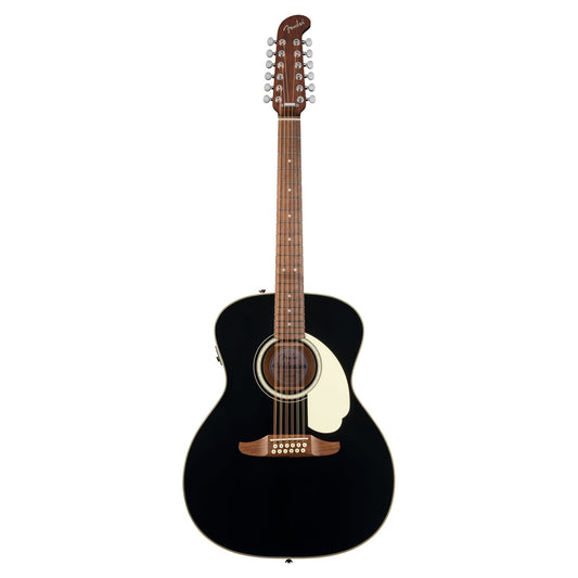 Fender California Deluxe Villager E 12-String Black - MUSICTONER