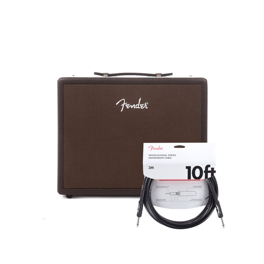 Fender Acoustic Junior Combo Amplifier and (1) Cable Bundle - MUSICTONER