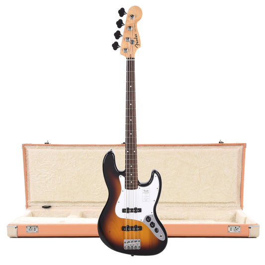Fender Standard Jazz Bass LRL 3-Color Sunburst and Pacific Peach Hardshell Case Bundle - MUSICTONER