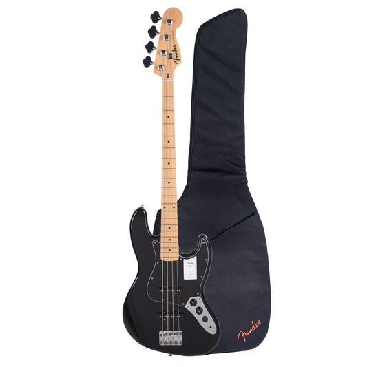 Fender Standard Jazz Bass MN Black and FB405 Gig Bag Bundle - MUSICTONER