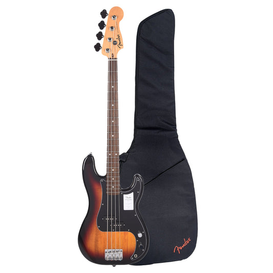 Fender Standard Precision Bass LRL 3-Color Sunburst and FB405 Gig Bag Bundle - MUSICTONER